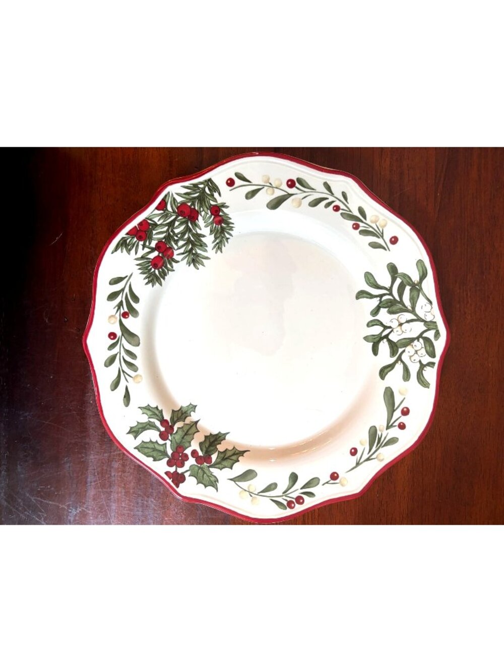 Better Homes and Gardens Winter Forest 11" Dinner Plate, Discontinued